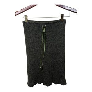 2000s Knitted Midi Skirt Green Small